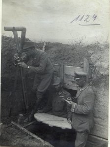 Artillerie-Beobachtung der k.u.schw.Batterie 1 - 38 an der Narajowka