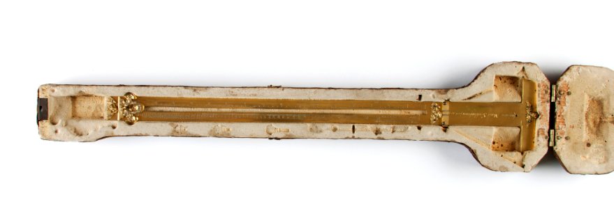 Artillerimåttstock av förgylld mässing - Skoklosters slott - 92845
