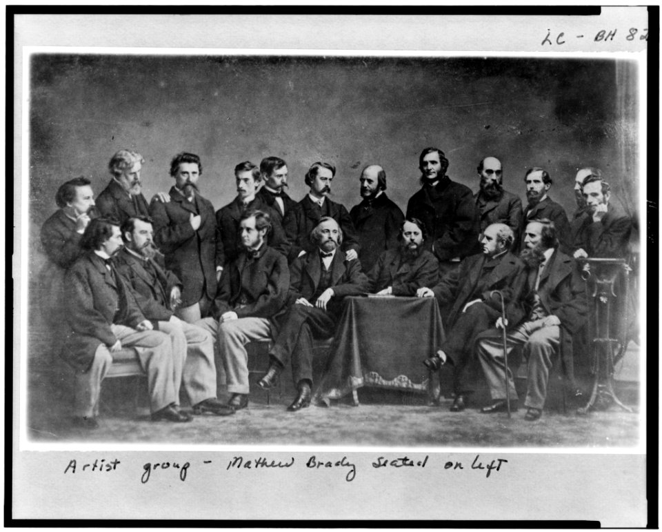 Artist group - Mathew Brady seated on left LCCN96521563
