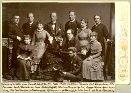Artister vid Dramatiska teatern 1881. Gruppbild - SMV - H9 150