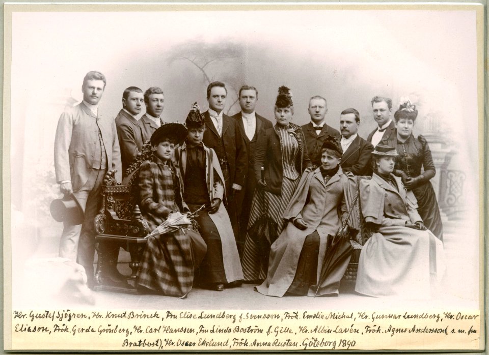Artister vid Stora teatern i Göteborg 1890. Gruppbild - SMV - H9 169