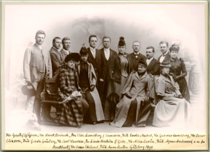 Artister vid Stora teatern i Göteborg 1890. Gruppbild - SMV - H9 169