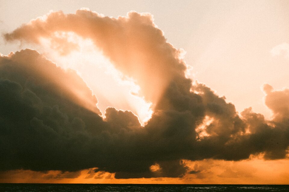 Horizon sunset clouds