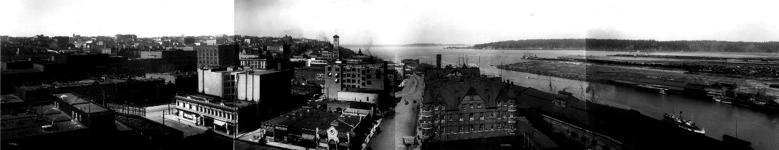 Asahel Curtis panorama of Tacoma manufacturing district and tide flats, 1912 (cropped to rectangle) photo