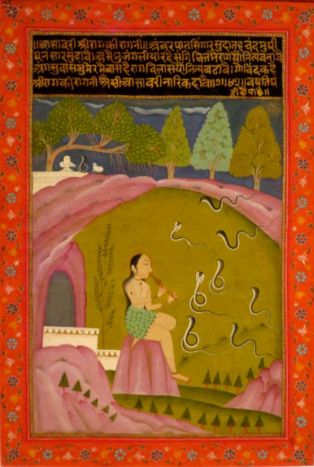 Asavari Ragini, 1750, watercolor on paper, Honolulu Museum of Art 