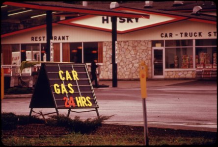 As-gasoline-became-more-plentiful-in-the-pacific-northwest-in-late-march-1974-a-station-such-as-this-one-in-troutdale-oregon-east-of-portland-was-empty-even-though-open-on-a-sunday-afternoon-031974 4271793091 o