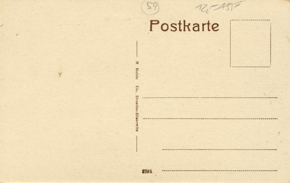 Aschaffenburg, Bayern - Stiftsplatz (back) (Zeno Ansichtskarten)