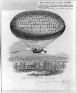 Ascent of (H) Bell's aerial machine, from Vauxhall Gardens LCCN2002721423