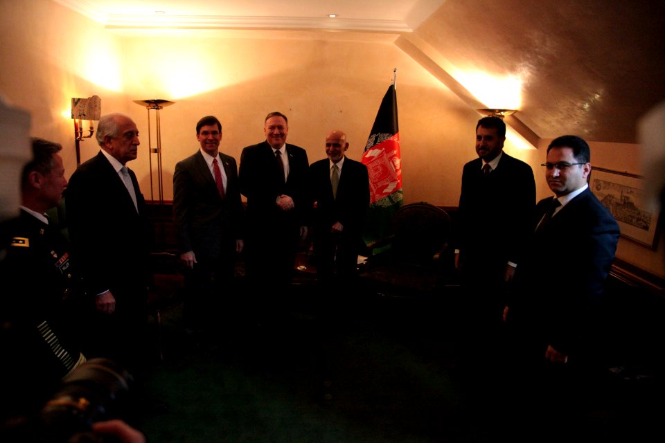 Ashraf Ghani, SecPompeo, SecDef Esper (49533934063)