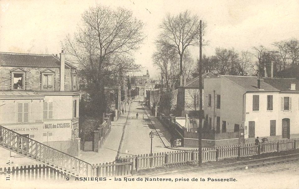 Asnieres rue de Nanterre, prise de la passerelle