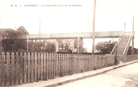 Asnières-sur-Seine.Passerelle de la rue de Nanterre