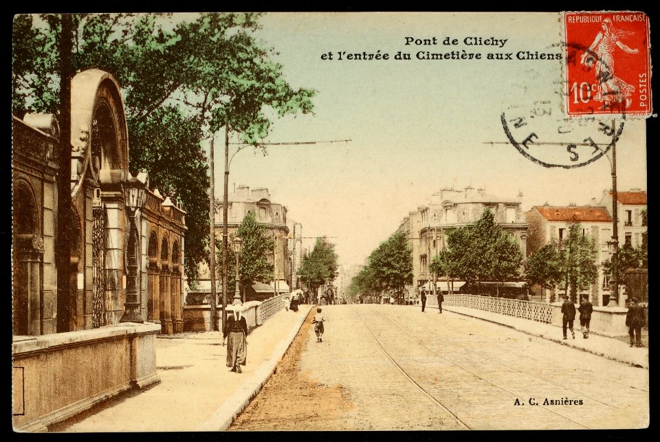 Asnières-sur-Seine.Pont de Clichy.Entrée du Cimetière aux chiens