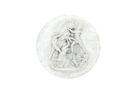 Ask av lava från början av 1800-talet. På locket farnesiska tjuren skuren i relief - Skoklosters slott - 93551
