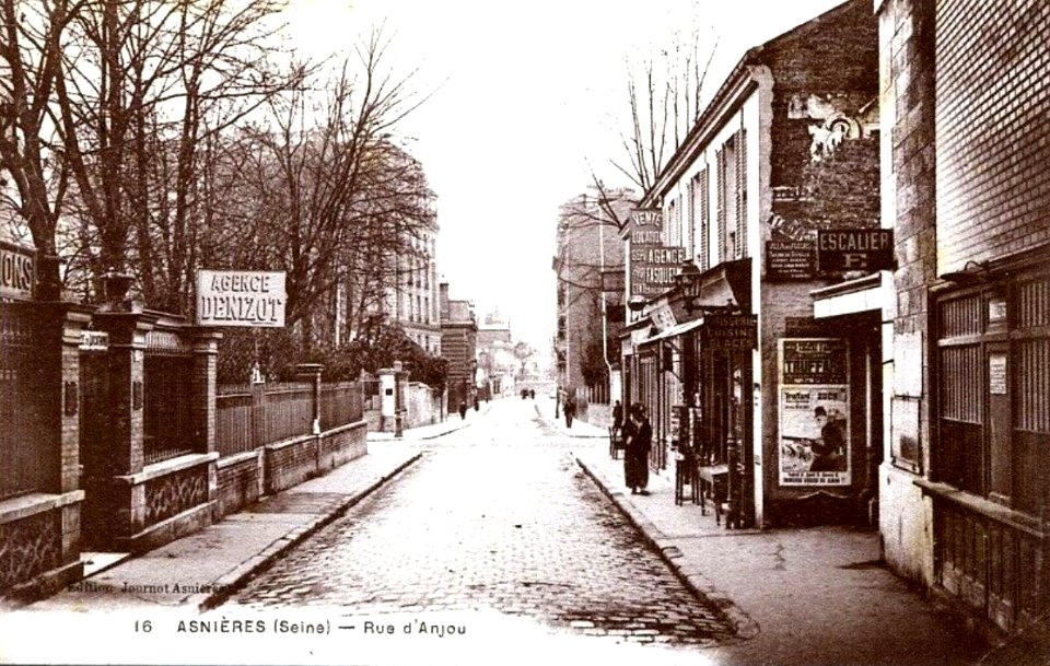 Asnières-sur-Seine.Rue d'Anjou.Agence Denizot