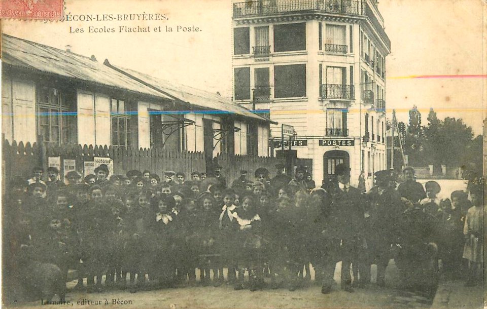 Asnières-sur-Seine.Bécon-les-Bruyères.Ecoles Flachat.Poste