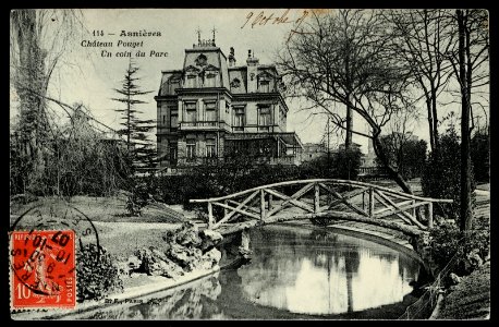 Asnières-sur-Seine.Château Pouget.Un coin du parc Voyer d'Argenson