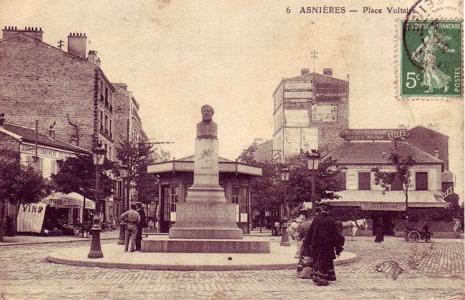 Asnieres place Voltaire Monument Alfred Durand Claye