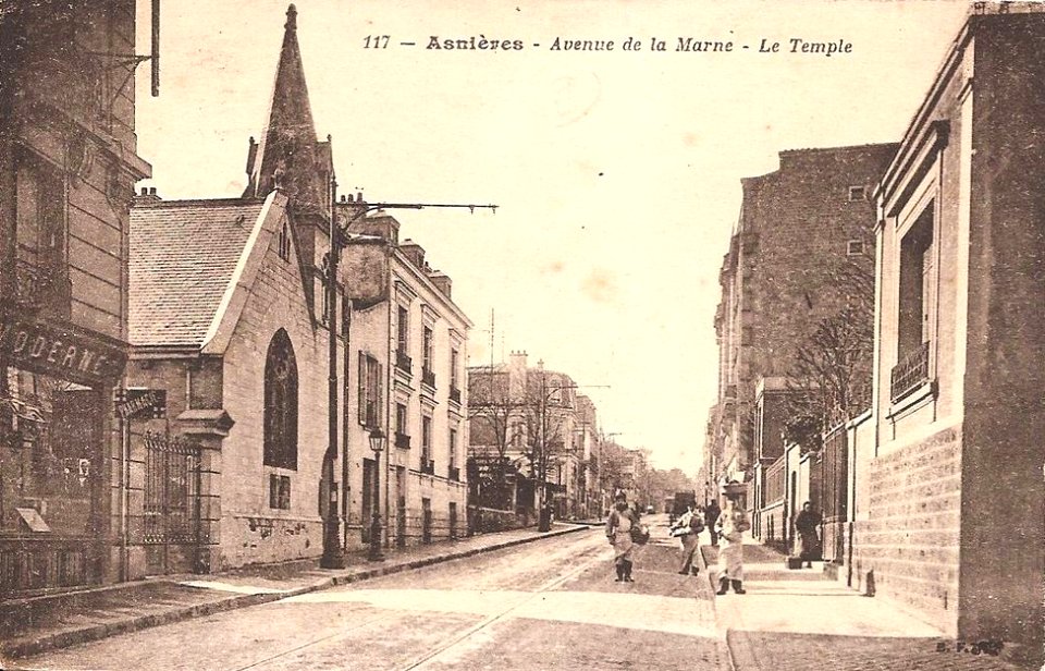Asnieres.Avenue de la Marne.Temple