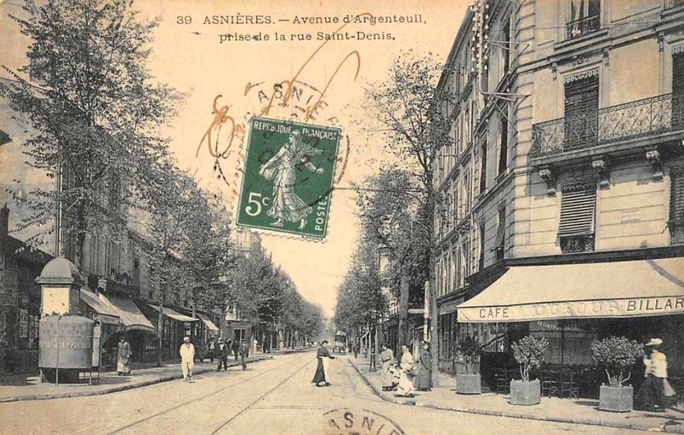 Asnières-sur-Seine.Avenue d'Argenteuil.Rue Saint-Denis