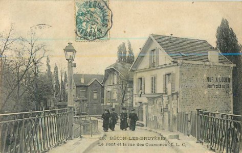 Asnières-sur-Seine.Bécon-les-Bruyères.Pont des Couronnes.Rue des Couronnes
