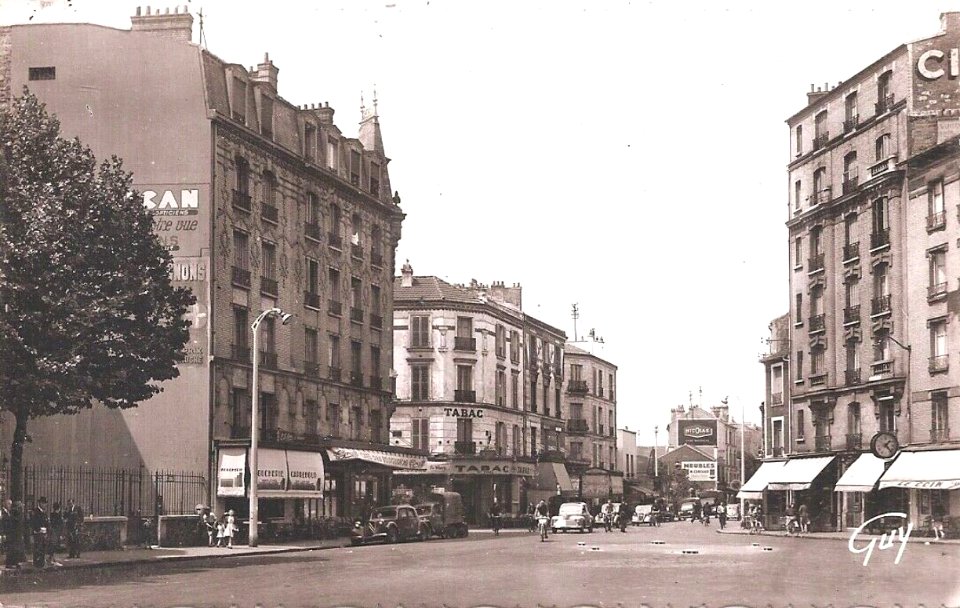 Asnières-sur-Seine.Place des Bourguignons.Avenue d'Argenteuil