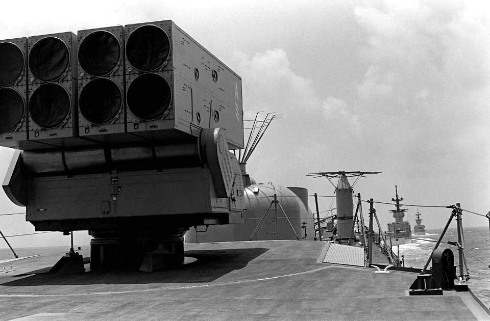 ASROC launcher on USS Dewey (DDG-45) 1979