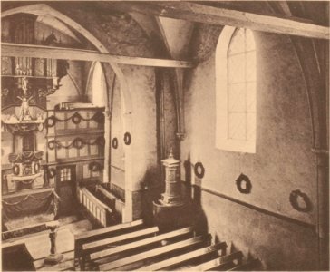 Asseln alte Lutherkirche Innenansicht um 1890