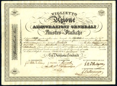 Assicurazioni Generali Austro-Italiche 1832