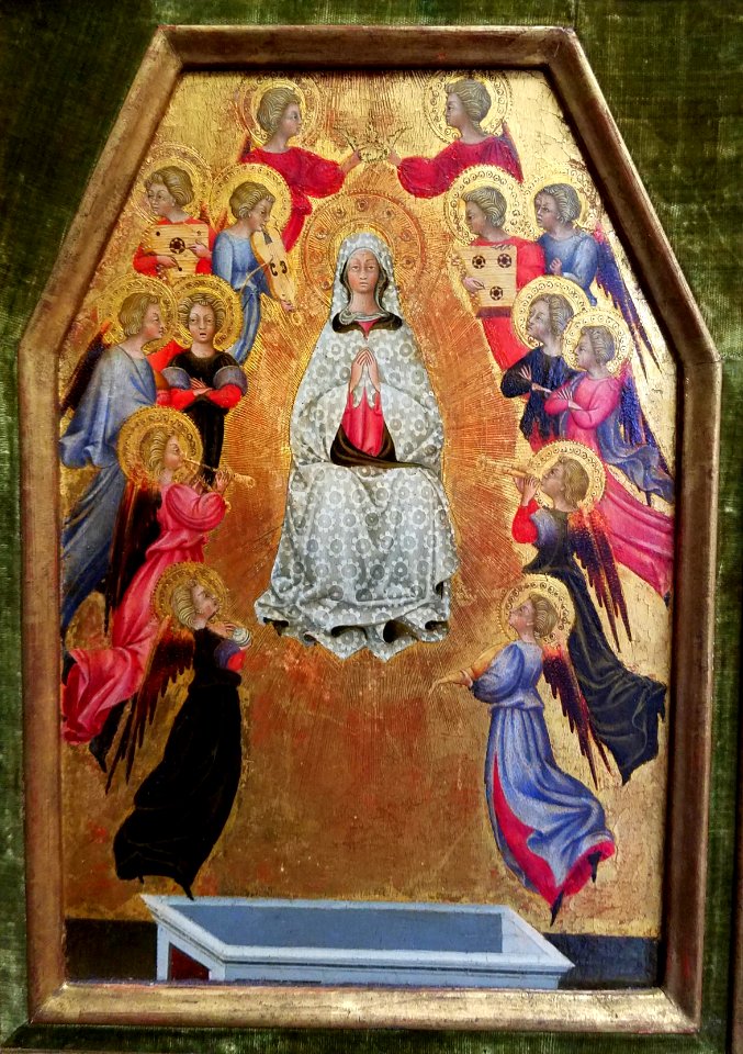 Assumption of the Virgin Mary, by Pellegrino di Mariano, c. 1475, tempera, gold leaf on panel - Hyde Collection - Glens Falls, NY - 20180224 121956 photo