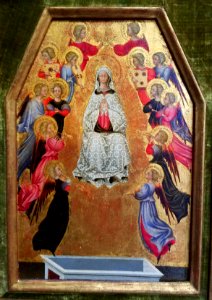 Assumption of the Virgin Mary, by Pellegrino di Mariano, c. 1475, tempera, gold leaf on panel - Hyde Collection - Glens Falls, NY - 20180224 121956 photo