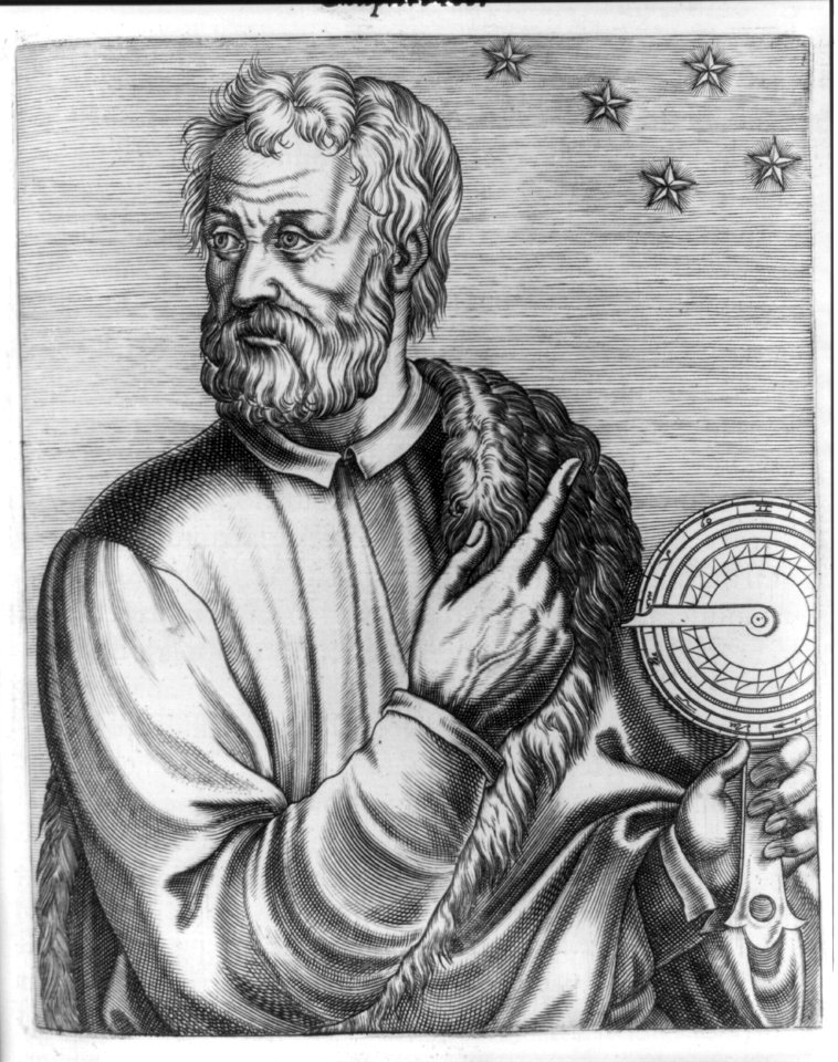 Astronomer holding instrument LCCN2006691905
