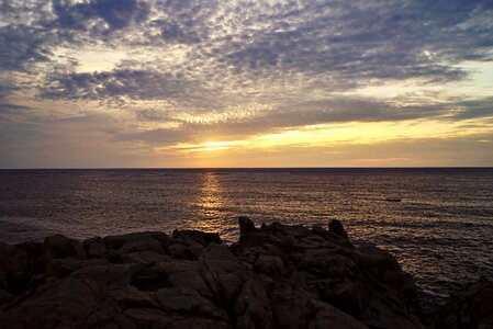 Dawn sea sun photo