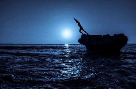 Adventure man jumping