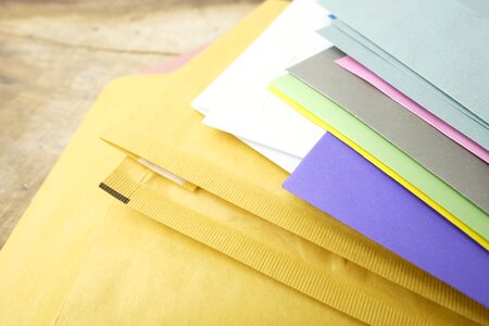 The envelope letter colorful