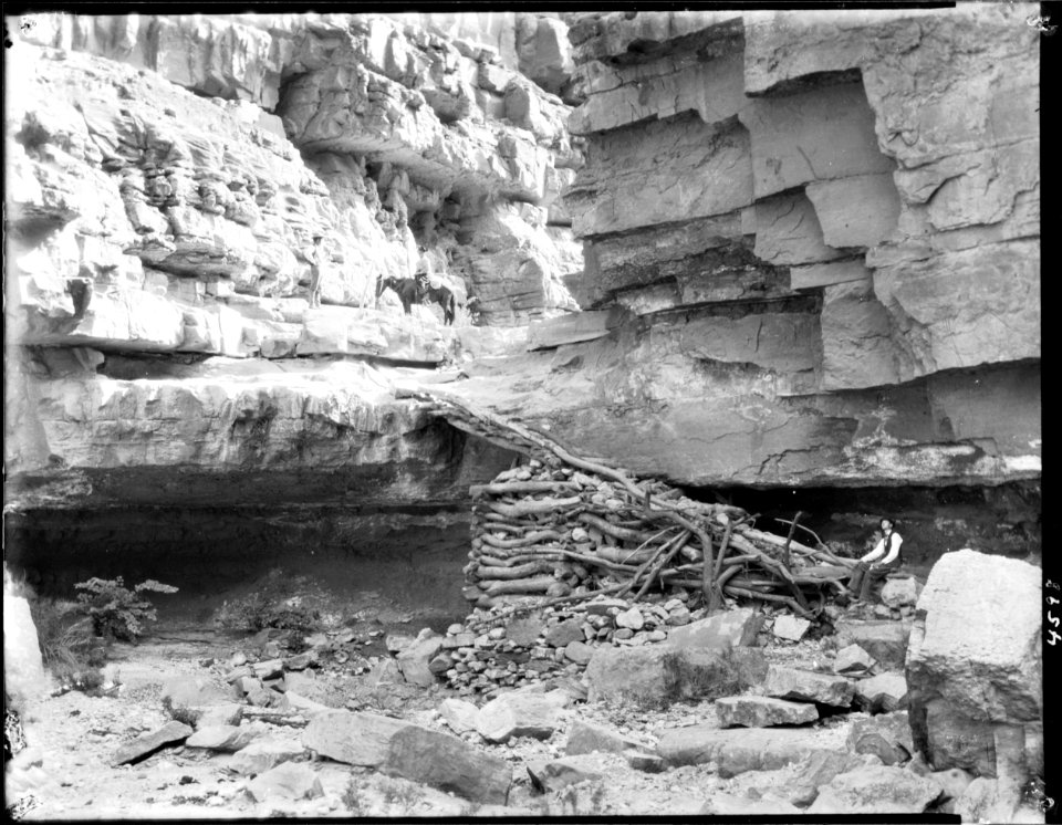 At the bottom of the Hualpai Trail, Havasu or Cataract Canyon, Grand Canyon, ca.1900 (CHS-4598)