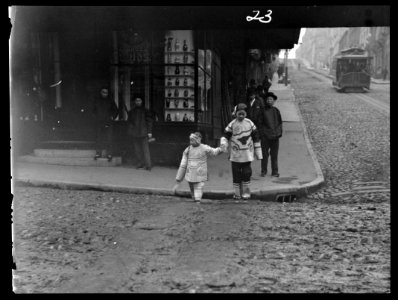 At the corner of Dupont and Jackson Streets, Chinatown, San Francisco LOC agc.7a08977