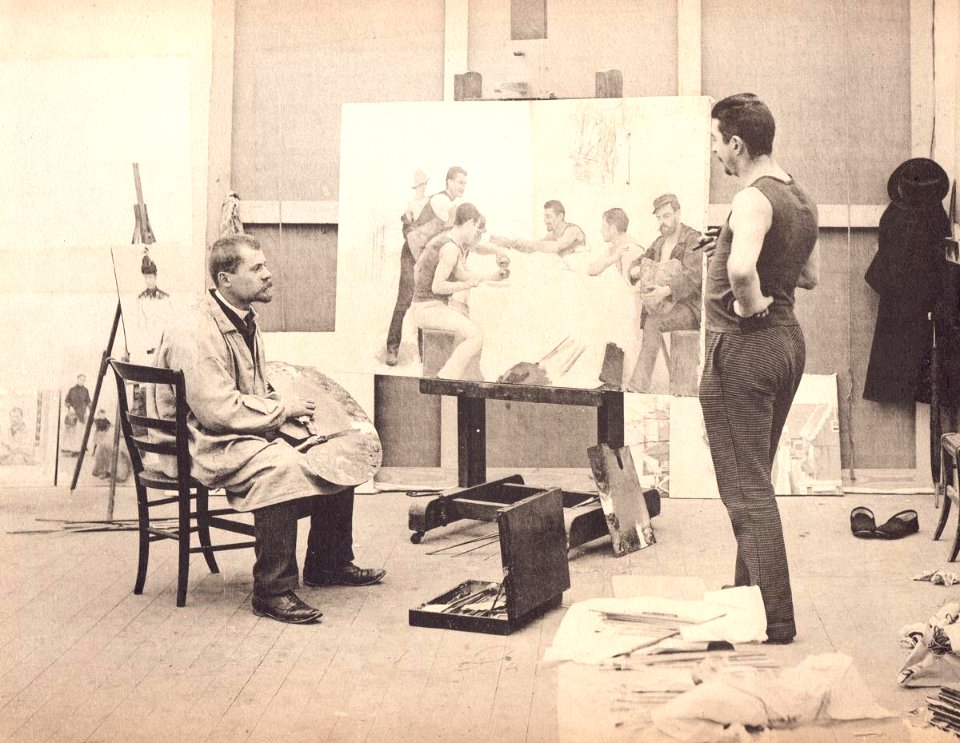 Atelier-emile-friant-vers-1887