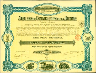 Ateliers de Construction de la Biesme 1921