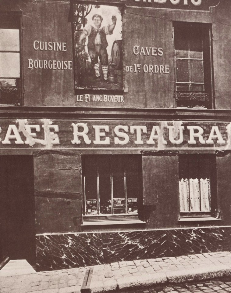 Atget, Eugène - Ladenschilder, Café – Restaurant, Montmartre (Zeno Fotografie)