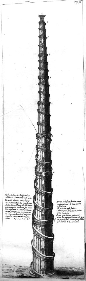Athanasius Kircher - Turris Babel - descriptio turris babilonicae