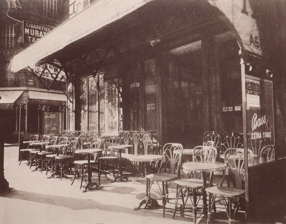 Atget, Eugène - Leben und Arbeitswelt, Café auf der Avenue de la Grande Armée (Zeno Fotografie)