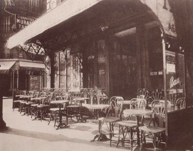 Atget, Eugène - Leben und Arbeitswelt, Café auf der Avenue de la Grande Armée (Zeno Fotografie)