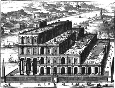 Athanasius Kircher - Turris Babel - Hanging gardens of Babylon