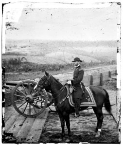 Atlanta, Ga. Gen. William T. Sherman on horseback at Federal Fort No. 7 LOC cwpb.03381