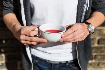 Male watch drink photo