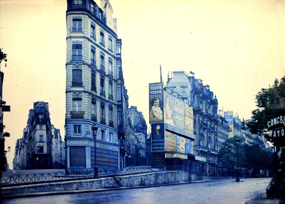 Bd de Bonne Nouvelle autochrome collection Albert Kahn museum