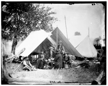 Bealeton, Va. Group of military telegraph operators, headquarters, Army of the Potomac LOC cwpb.03771