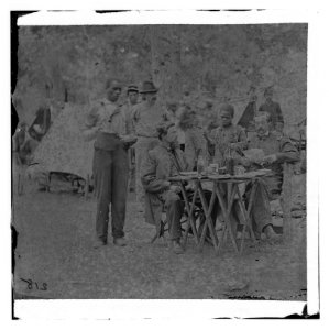 Bealeton, Virginia. Captain Henry P. Smith's mess. Company D, 93d New York Volunteers LOC cwpb.00818