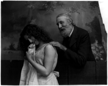 Bearded man with hand on shoulder of young woman LCCN2003675194