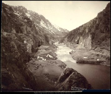 Bear River Canon, Utah U.& N. Branch, U.P.Ry., C.R Savage Photo. photo